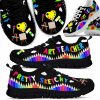 Custom Name Colorful Watercolor Sneakers Shoes