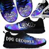 Teal Purple Dog Groomer Paw Love Dog Groomer Sneakers Shoes