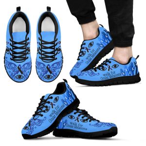 Walk For Ocular Melanoma Sneakers, Running Shoes, Shoes For Women, Shoes For Men, Custom Shoes, Low Top Shoes, Customized Sneaker, Mens, Womens, Kids Shoes