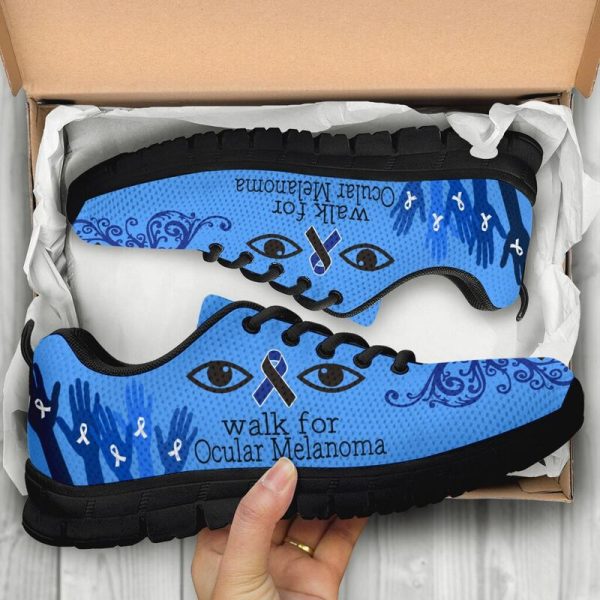 Walk For Ocular Melanoma Sneakers, Running Shoes, Shoes For Women, Shoes For Men, Custom Shoes, Low Top Shoes, Customized Sneaker, Mens, Womens, Kids Shoes