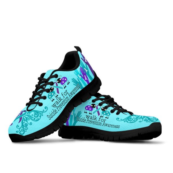 Walk For Suicide Prevention Awareness Sneakers, Running Shoes, Shoes For Women, Shoes For Men, Custom Shoes, Low Top Shoes, Customized Sneaker, Men Shoes