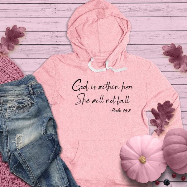 God Is Within Her She Will Not Fall Psalm 46-5 Hoodie Pink Edition_2063